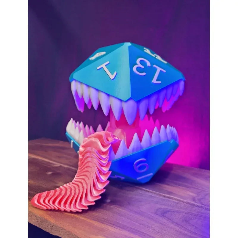 Tour à dés imprimée en 3D ornement déco bureau JDR