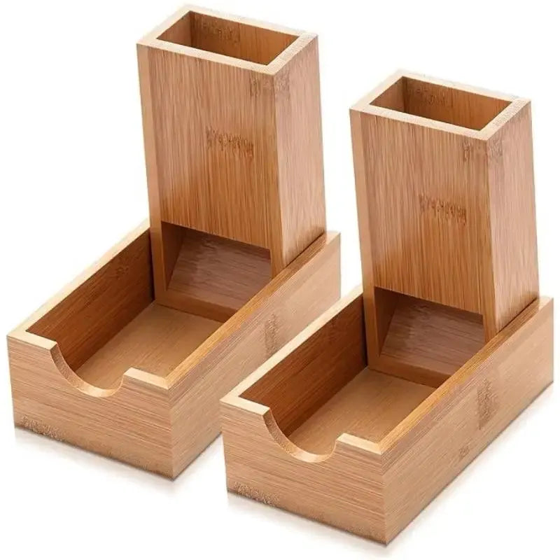 Tour à dés pliable en bambou avec rangement intégré
