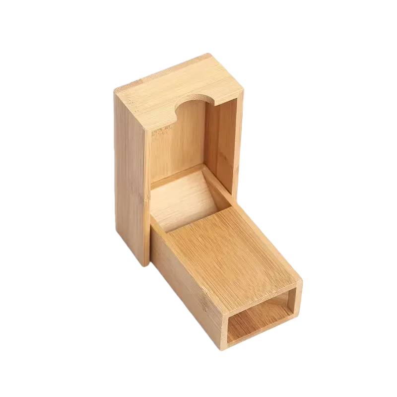 Tour à dés pliable en bambou avec rangement intégré