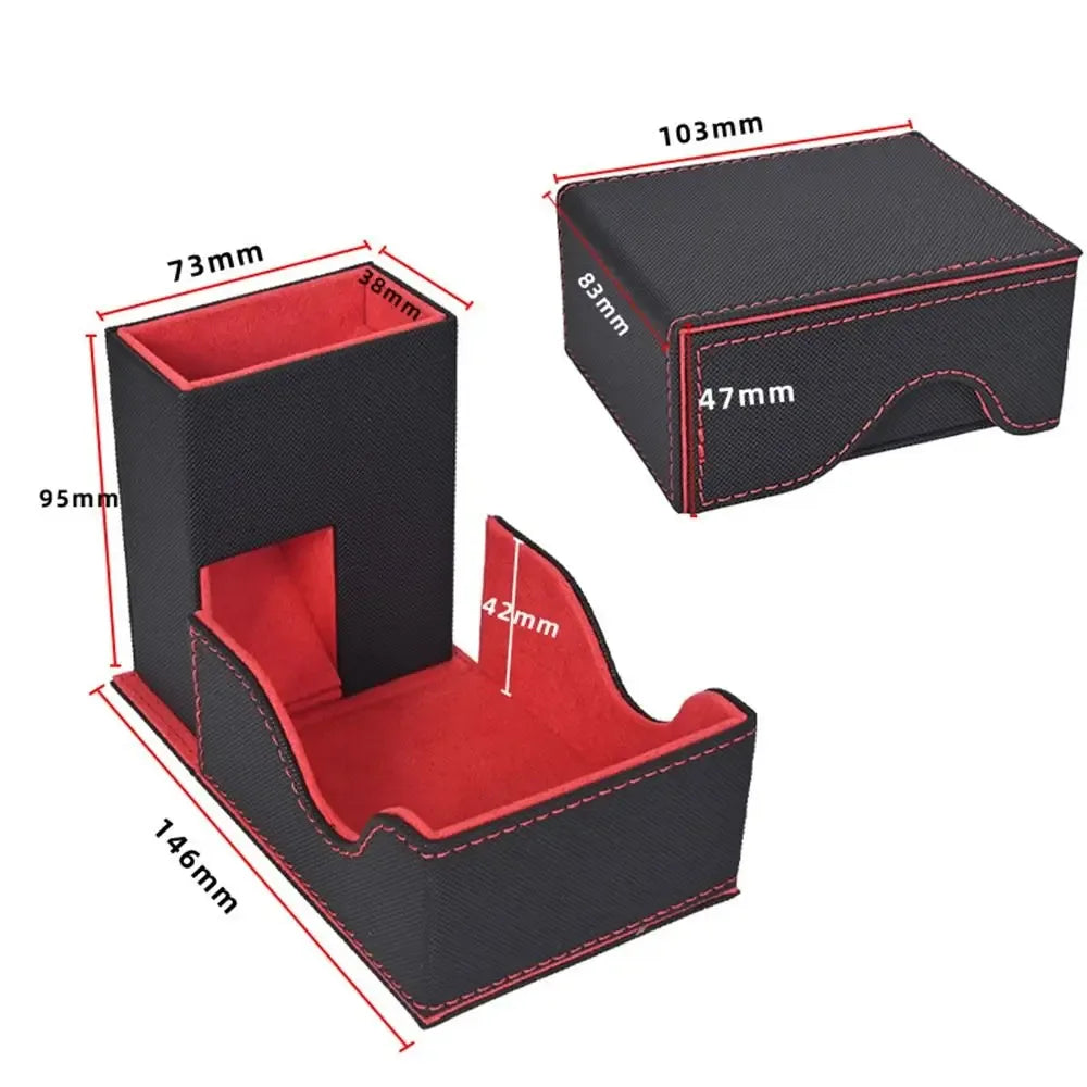 Tour à dés pliable en similicuir avec sac JDR